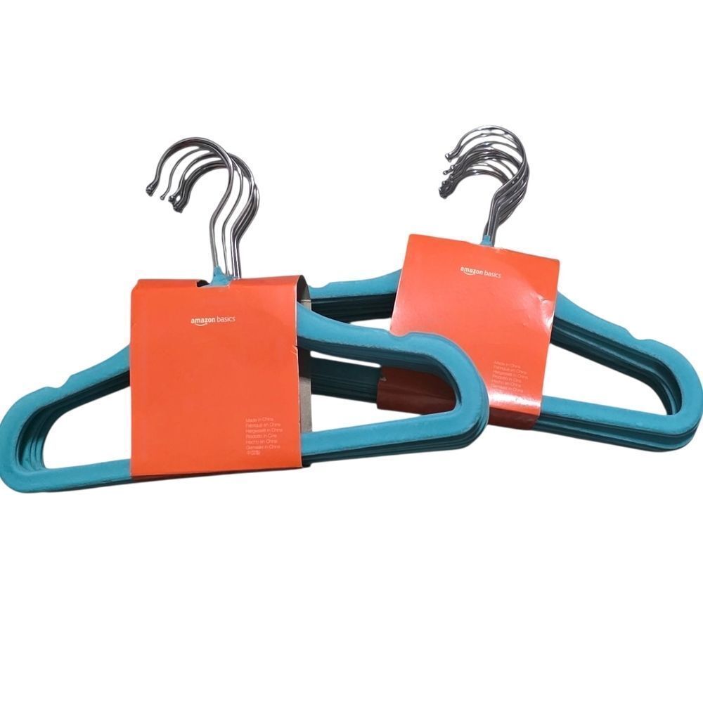 Amazon Basics Teal Hangers